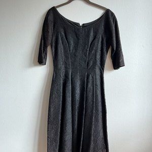 vintage lace black cocktail / party dress - Size small